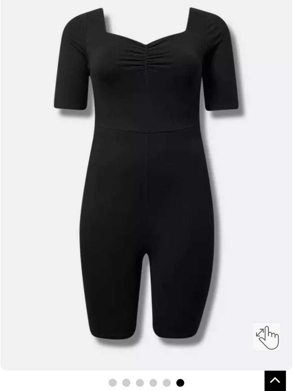 Torrid Black Sweetheart Bike Short Romper Size 2 (18/20)